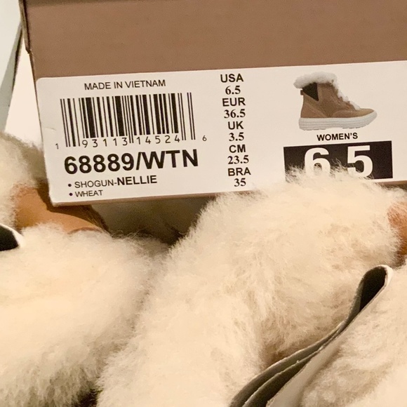 Mark Nason Los Angeles Shogun Genuine Sheep Shearling Fur Tan Suede Boots 6.5 - Picture 9 of 10